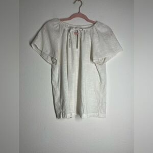 Old Navy White Coton Top Blouse Size M